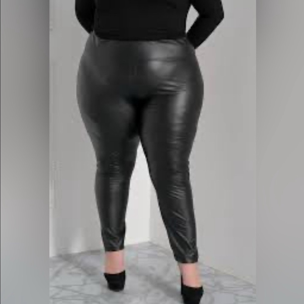 Women's Black Leather Pants